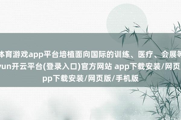 体育游戏app平台培植面向国际的训练、医疗、会展等商场-kaiyun开云平台(登录入口)官方网站 app下载安装/网页版/手机版