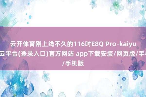 云开体育刚上线不久的116吋E8Q Pro-kaiyun开云平台(登录入口)官方网站 app下载安装/网页版/手机版