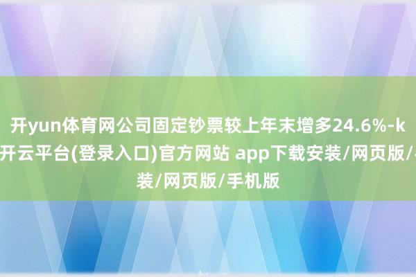 开yun体育网公司固定钞票较上年末增多24.6%-kaiyun开云平台(登录入口)官方网站 app下载安装/网页版/手机版